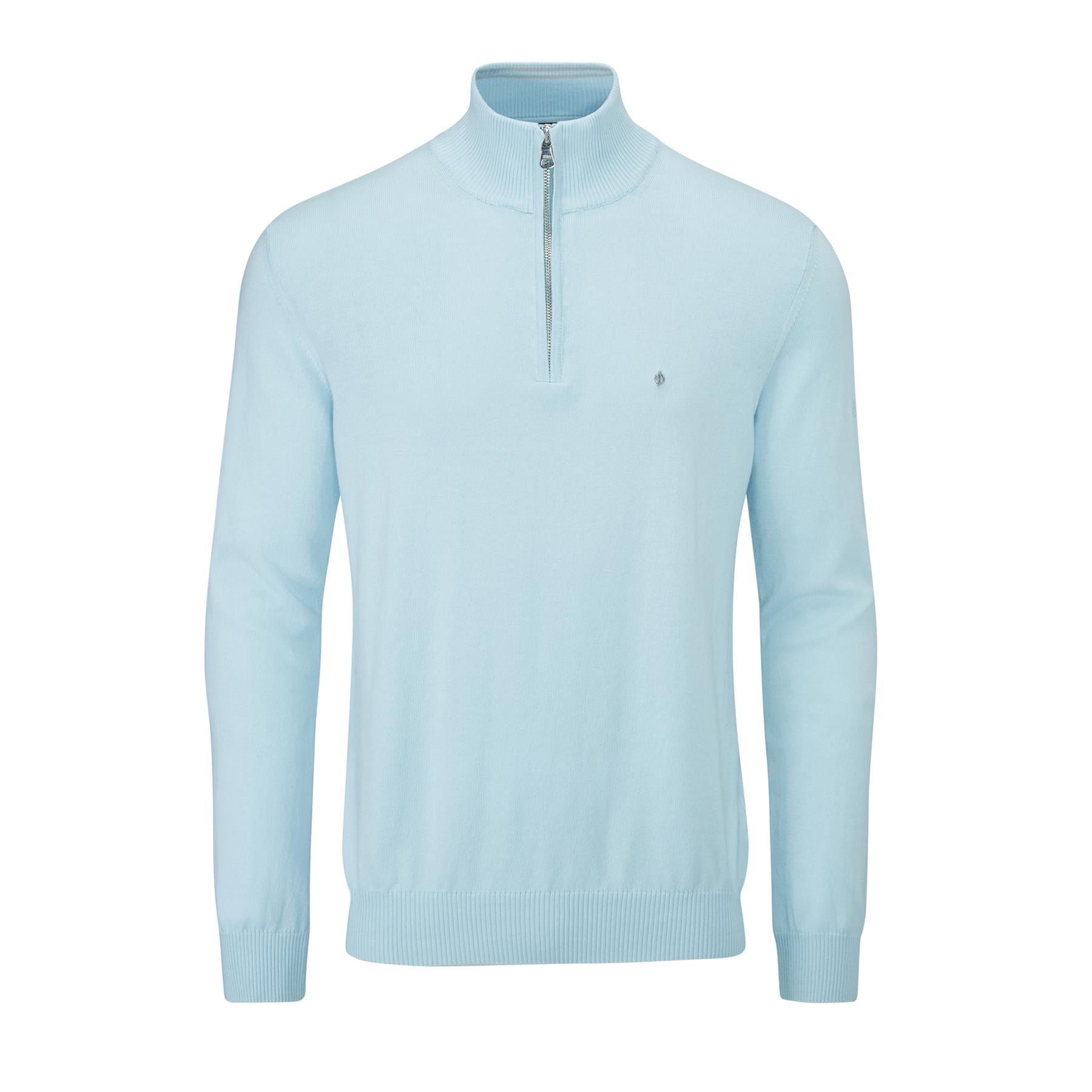 Waldorf Pin Cotton Zip Neck Sweater - Oscar Jacobson Golf  