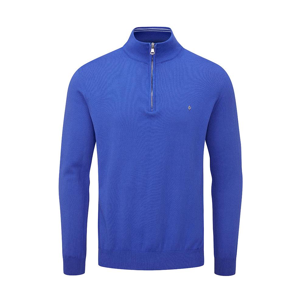 Waldorf Pin Cotton Zip Neck Sweater - Oscar Jacobson Golf  