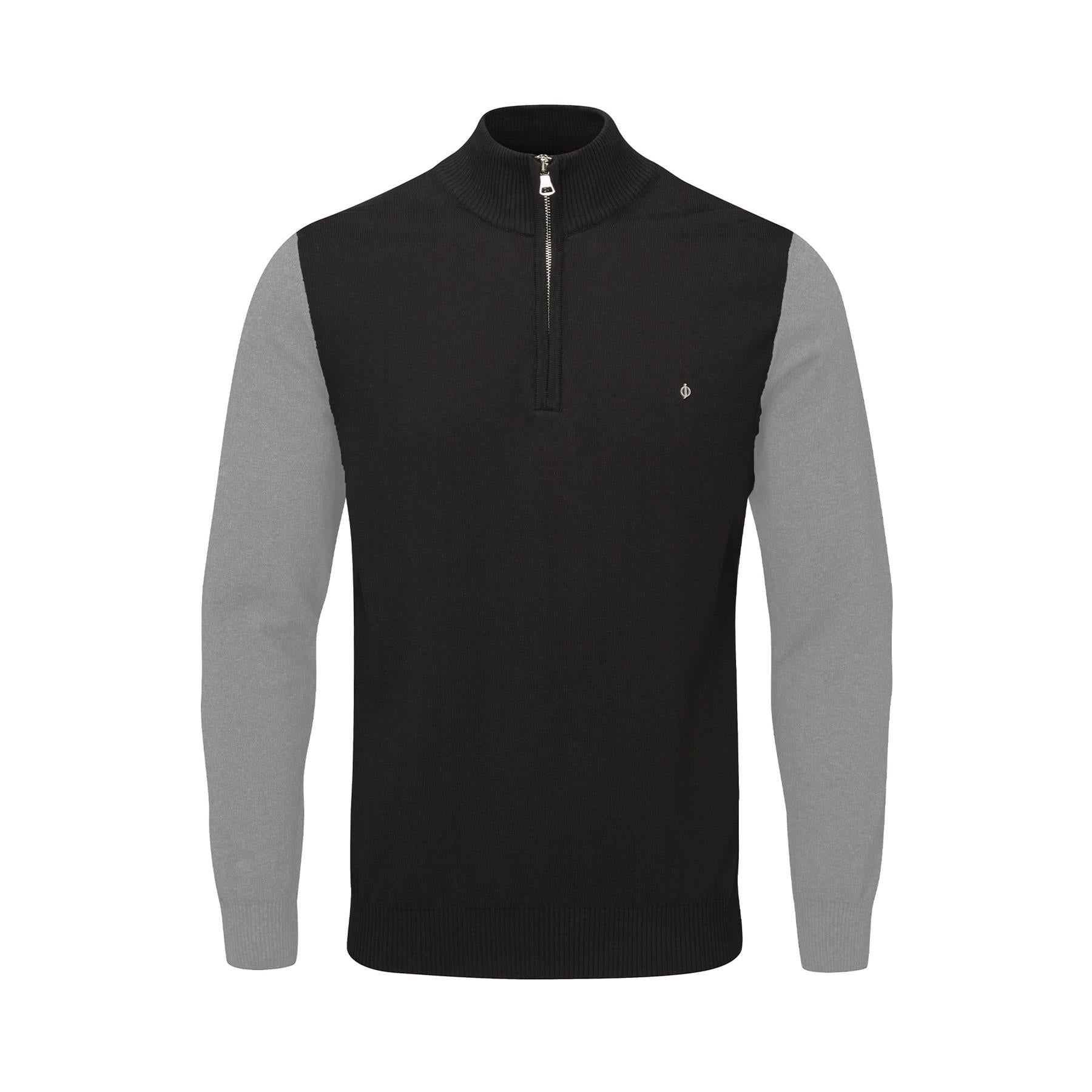 Waldorf Pin Cotton Zip Neck Sweater - Oscar Jacobson Golf  