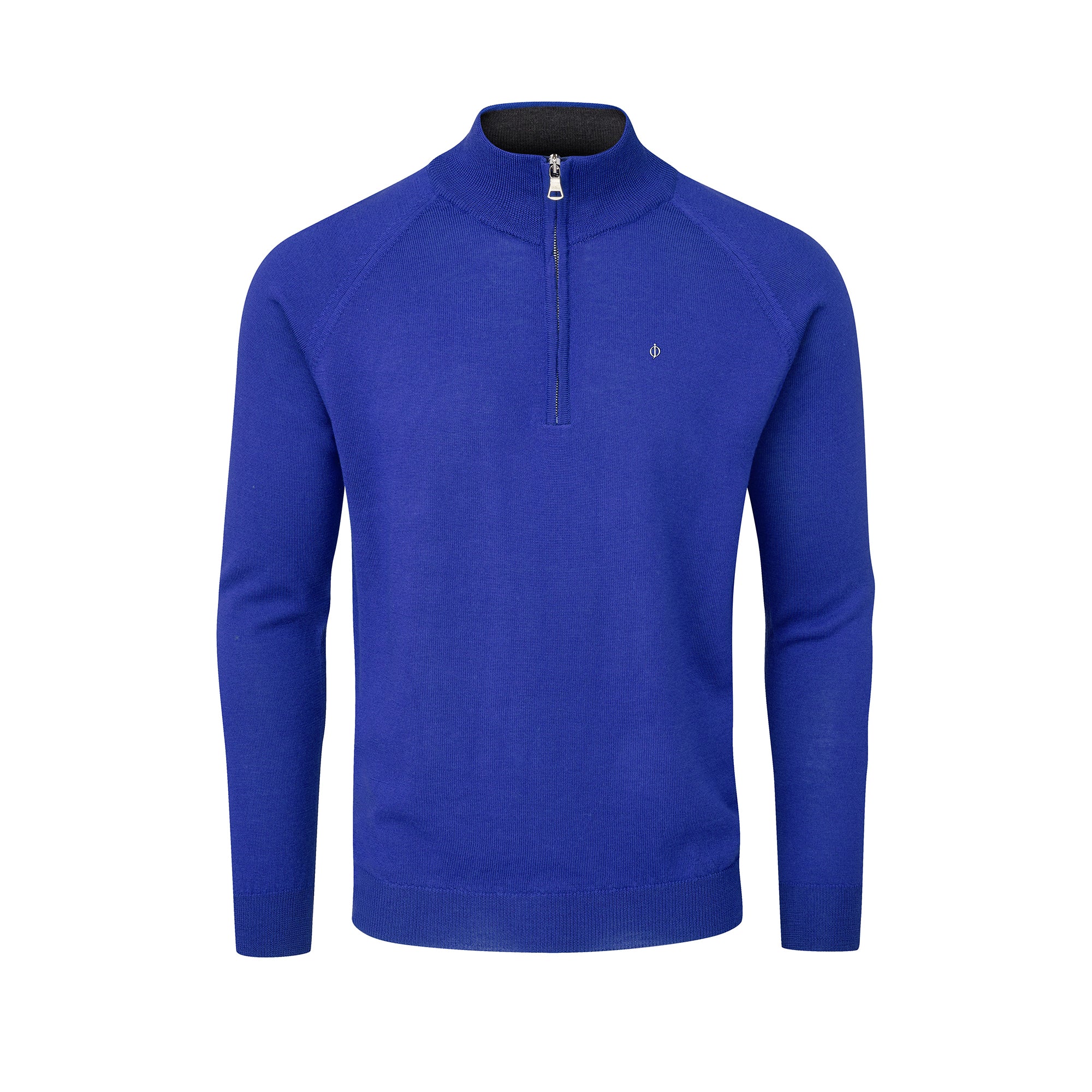 Oscar Jacobson Golf OJKNT0007 Warwick Pin Merino Zip Neck Sweater