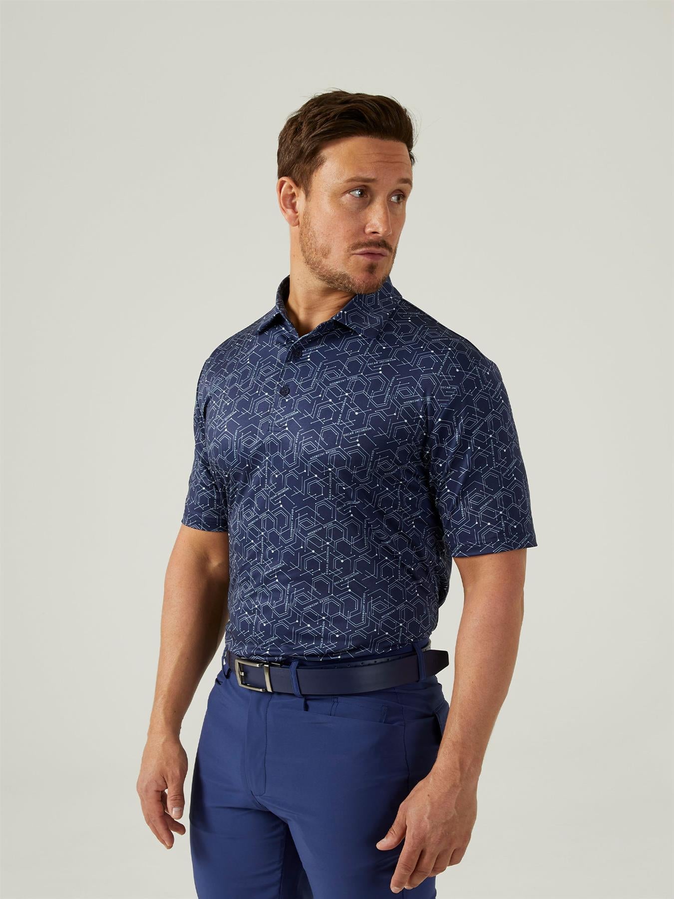 Hollow Polo Shirt - Oscar Jacobson Golf  